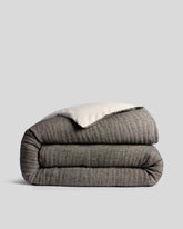 Honeycomb Duvet Cover - FINAL SALE (Soft Black and Natural)