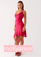 Mai Tai Mini Dress - Hot Pink