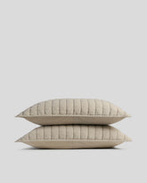 Garment Dyed Channel Sham Set - FINAL SALE (Bone)