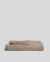 Organic Two Tone Rib Knit Throw - FINAL SALE (Cream and Flax)