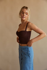 Fiore Ribbed Bustier Crop Top