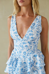 Jill Tiered Ruffle Romper Dress