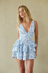 Jill Tiered Ruffle Romper Dress