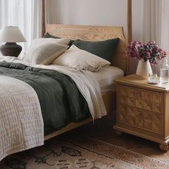 Stonewashed Linen Pillowcases with Ties