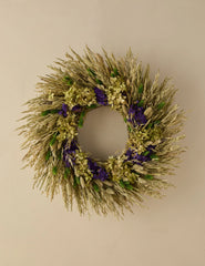 Dried Purple And Ivy Wreath
