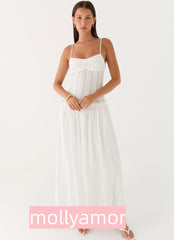 Jacinda Drop Waist Maxi Dress - Ivory