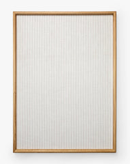 Striped Oak & Linen Memo Board