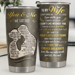To My Wife I Married You Because I Can't Live Without You - Tumbler - To My Wife. Gift For Wife. Anniversary. Engagement. Wedding. Marriage Gift