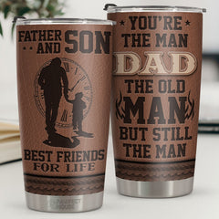 You're The Man Dad The Old Man But Still The Man Papa Bear - Tumbler - To My Dad. Gift For Dad. Dad Gift From Daughter And Son. Birthday Gift For Dad