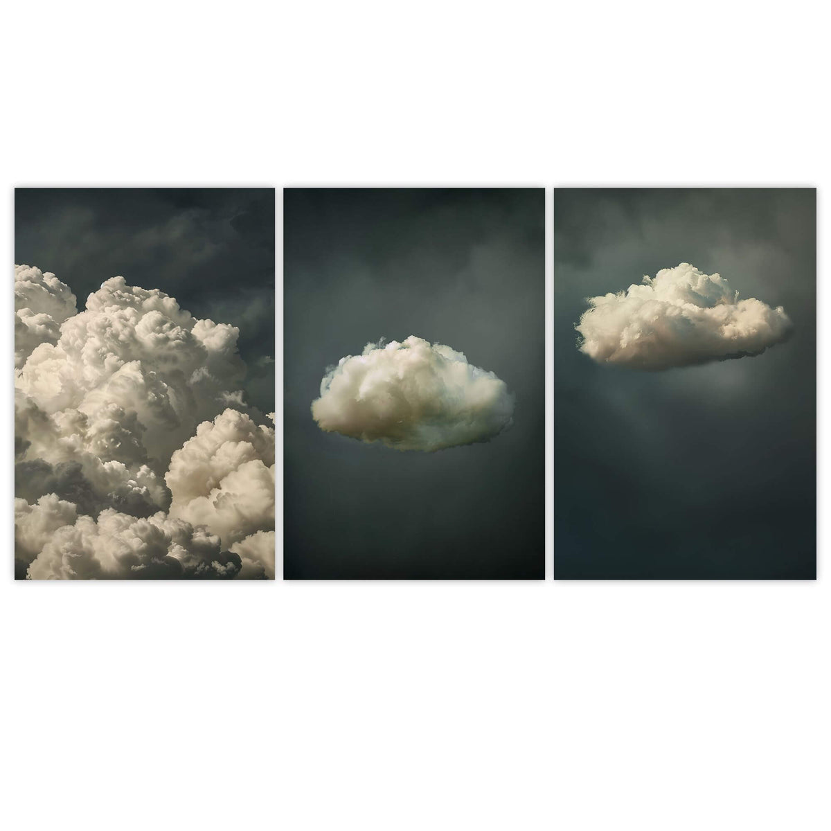 Vintage Clouds Set of 3 Prints