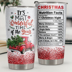It's The Most Wonderful Time Of The Year - Tumbler - Christmas Gift For Family. Couple. Friends. Christmas Decoration. Holiday Gift
