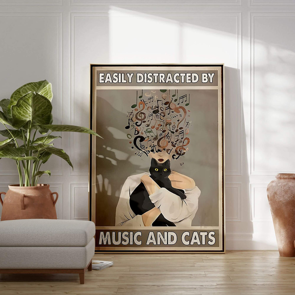 Music and Cats Print