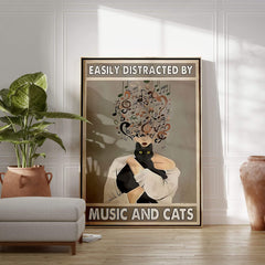Music and Cats Print