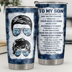 How Others See You Is Not Important. How You See Yourself Means Everything - Tumbler - To My Son. Gift For Son. Son Gift From Dad. Birthday Gift For Son