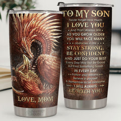 To My Son Stay Strong Be Confident And Just Do Your Best - Tumbler - To My Son. Gift For Son. Son Gift From Mom. Birthday Gift For Son