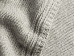 Classic Knit Alpaca Throw - FINAL SALE (Light Heather Grey)