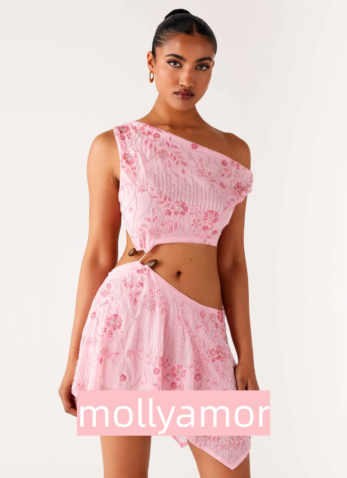 Aletta Sequin Mini Dress - Pink