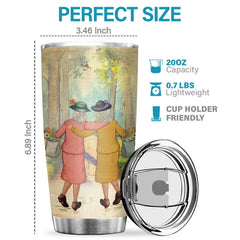 Brown Bear Panda I'd Fight One Of Those Sonsabitches For You - Tumbler - To My Bestie. Gift For Bestie. Best Friend. Sister. Birthday Gift For Bestie And Friend