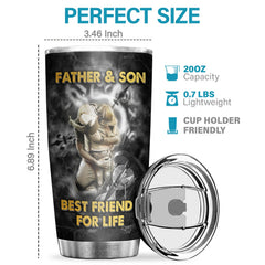 I Know It's Not Easy For A Man To Raise A Child - Tumbler - To My Dad. Gift For Dad. Dad Gift From Daughter And Son. Birthday Gift For Dad