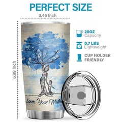 I Might Not Be With You But Know That I Believe In You - Tumbler - To My Son. Gift For Son. Son Gift From Mom. Birthday Gift For Son
