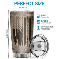 Dad Best No.1. The Man The Myth The Legend - Tumbler - To My Dad. Gift For Dad. Dad Gift From Daughter And Son. Birthday Gift For Dad