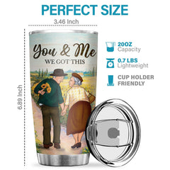 Thank You For Always Being There For Me The One Who Needs You Till The End - Tumbler - To My Wife. Gift For Wife. Anniversary. Engagement. Wedding. Marriage Gift
