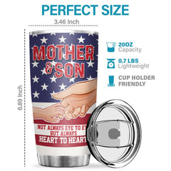 I'm Always Right Next To You You'll Outgrow My Lap But Never My Heart - Tumbler - To My Son. Gift For Son. Son Gift From Mom. Birthday Gift For Son