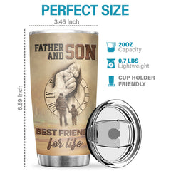 I Will Always Be Your Little Boy And You Will Always Be My Dad - Tumbler - To My Dad. Gift For Dad. Dad Gift From Daughter And Son. Birthday Gift For Dad
