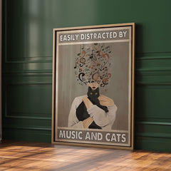 Music and Cats Print