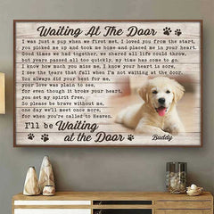 I Was Just A Pup When We First Met - Dog & Cat Personalized Custom Horizontal Poster - Upload Image. Gift For Pet Owners. Pet Lovers