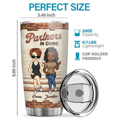 Here's To Another Year Of Us Laughing At Our Own Jokes - Bestie Personalized Custom Tumbler - Gift For Best Friends. BFF. Sisters