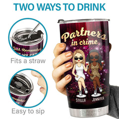 If We Get Caught. I'm Deaf And You Don't Speak English - Bestie Personalized Custom Tumbler - Gift For Best Friends. BFF. Sisters