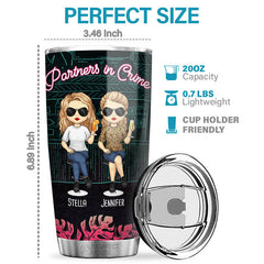 If We Get Caught. Here Is The Story - Bestie Personalized Custom Tumbler - Gift For Best Friends. BFF. Sisters