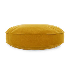 Bonnie Velvet Round Pillow - Plush Yarrow Gold