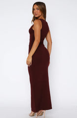 She's Back Maxi Dress Burgundy