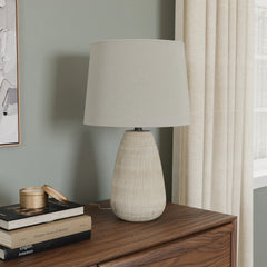 Brie Table Lamp - White Ceramic