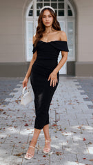 Holly Midi Dress - Black