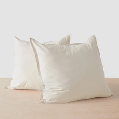 Stonewashed Organic Cotton Percale Euro Shams