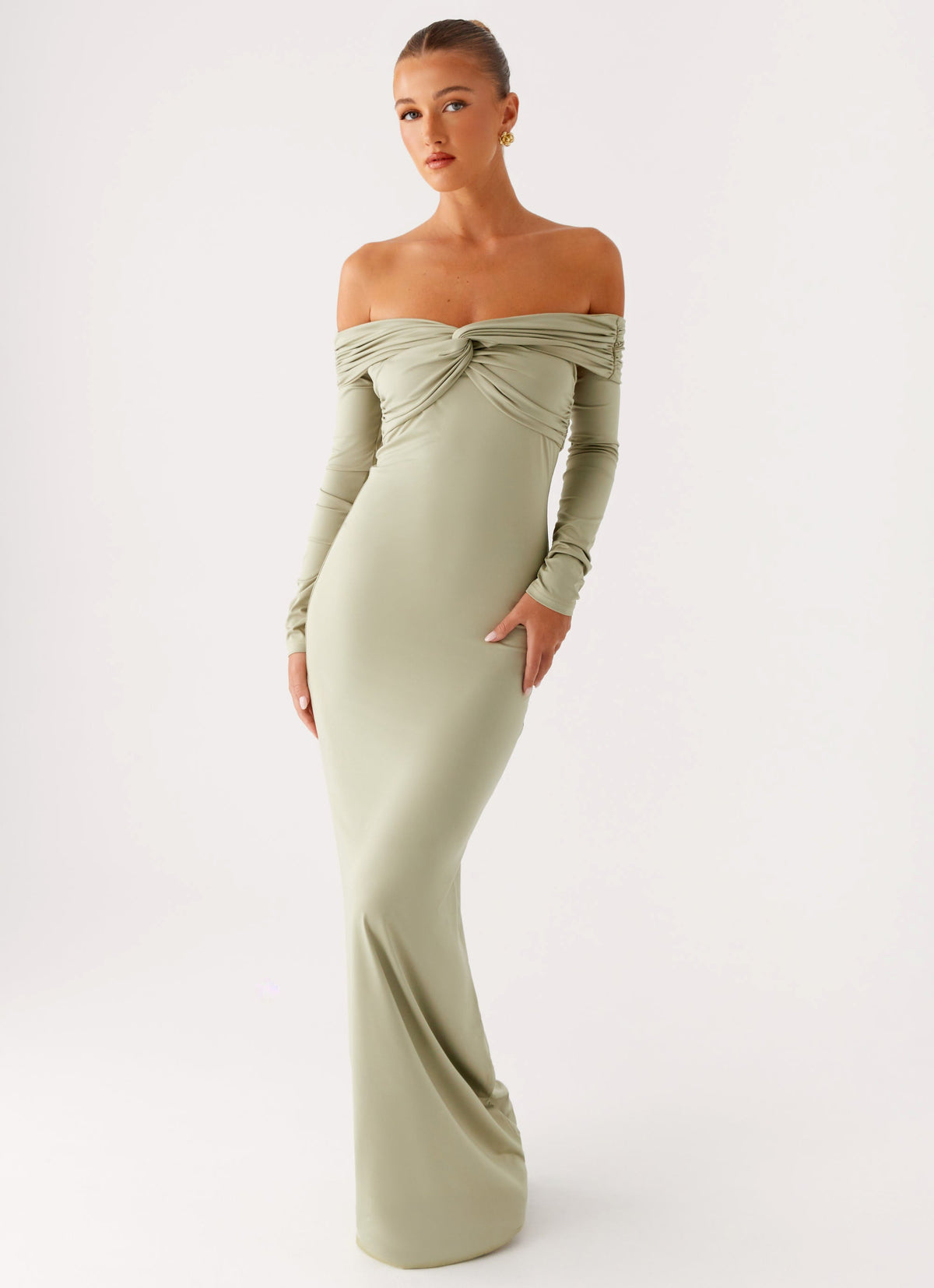 Marla Long Sleeve Maxi Dress - Sage