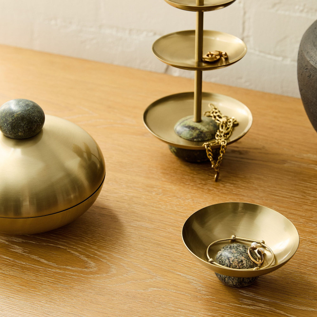 Ares Metal & Marble Jewelry Storage