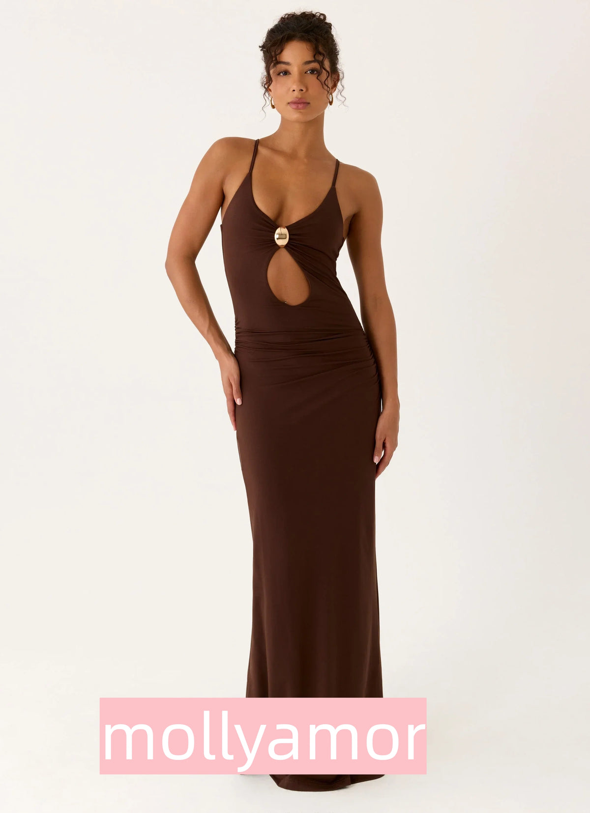 Inez Maxi Dress - Chocolate