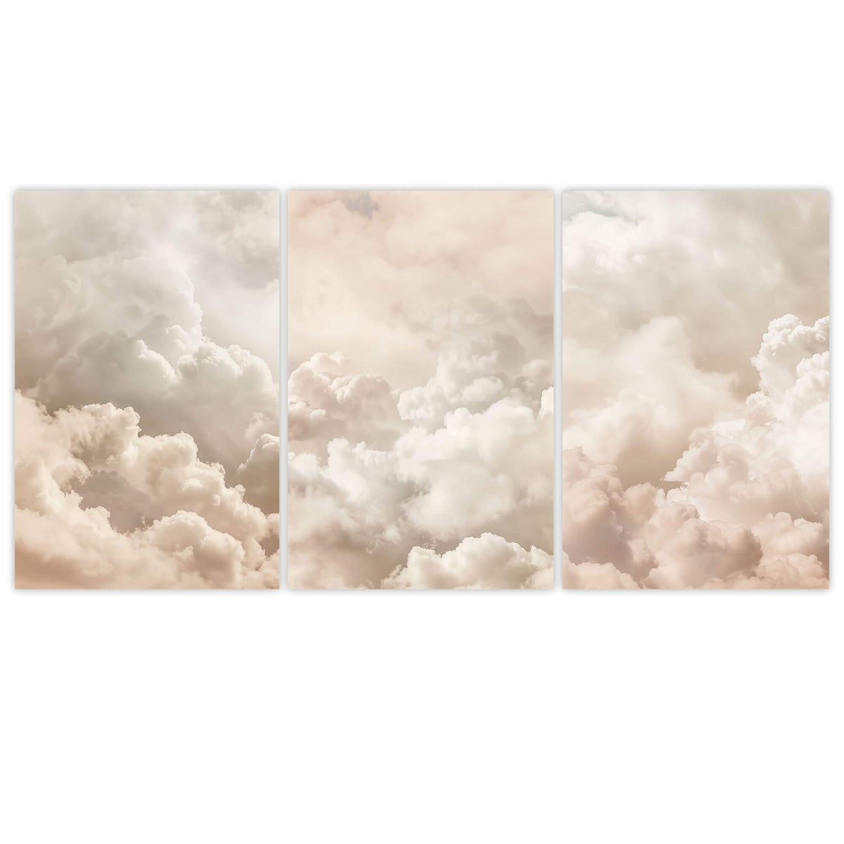 Beige Clouds Set of 3 Prints