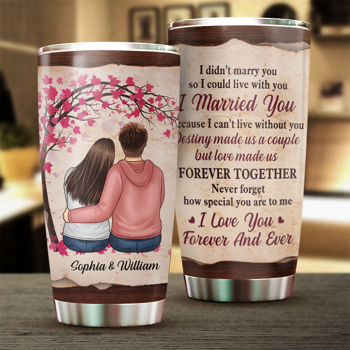 Destiny Made Us A Couple. I Love You Forever And Ever - Gift For Couples. Personalized Tumbler