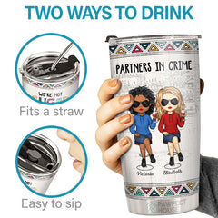 Hey. Another Year Of Bonding Over Alcohol - Bestie Personalized Custom Tumbler - Gift For Best Friends. BFF. Sisters