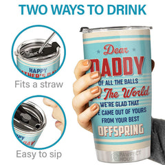 It Is Amazing To Be Your Kids - Family Personalized Custom Tumbler - Gift For Father's Day. Birthday Gift For Dad