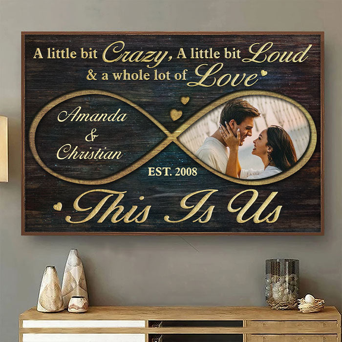 A Whole Lot Of Love - Personalized Horizontal Poster - Upload Image. Gift For Couples. Husband Wife