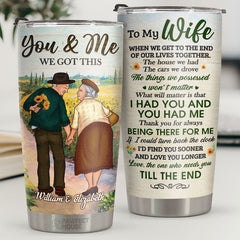 Thanks For Always Being There For Me - Personalized Tumbler - To My Wife. Gift For Wife. Anniversary. Engagement. Wedding. Marriage Gift