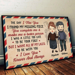 You Make Me A Better Person - Gift For Couples. Personalized Horizontal Poster