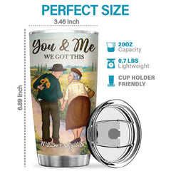 Thanks For Always Being There For Me - Personalized Tumbler - To My Wife. Gift For Wife. Anniversary. Engagement. Wedding. Marriage Gift