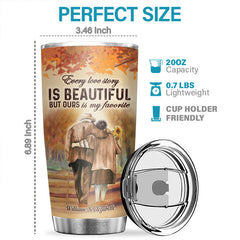 I Choose You To Do Life With Hand In Hand Side By Side - Personalized Tumbler - To My Wife. Gift For Wife. Anniversary. Engagement. Wedding. Marriage Gift